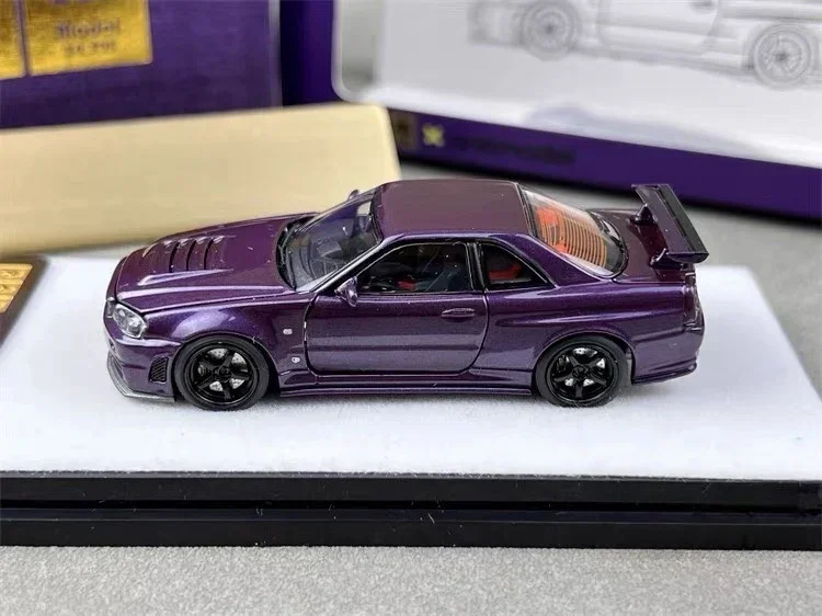 1:64 Nissan GTR R34 Z-Tune Midnight Purple Alloy full open die