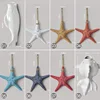 Nautical Style Home Wall Hanging Decoration Resin Starfish Background Decor Pendant Modern Creative Wall Ceramic Goldfish Vase 6