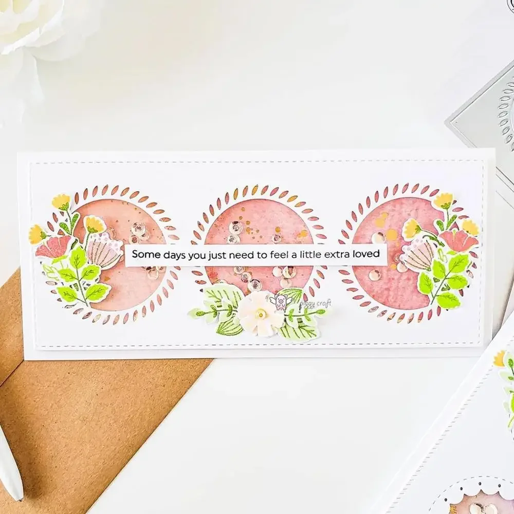 Mmao Crafts Metall-Stahlschneideformen, neue Girlande, rechteckiger Rahmen, Schablone für DIY Scrapbooking, Papier/Fotokarten, Prägeformen