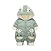 OLEKID 2025 Baby Winter Snowsuit Plus Velvet Thick Baby Boys Jumpsuit 0-2 Years Newborn Romper Baby Girls Overalls Toddler Coat 2