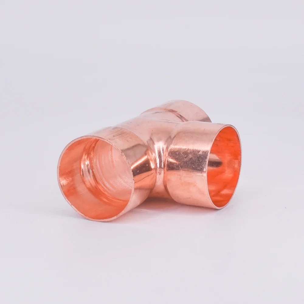 1/4" 3/8" 1/2" 5/8" 8 10 12 15 16 19 22 25-159mm ID Copper End Feed Solder Tee 3 Ways Plumbing Fitting Coupler Air Conditioner