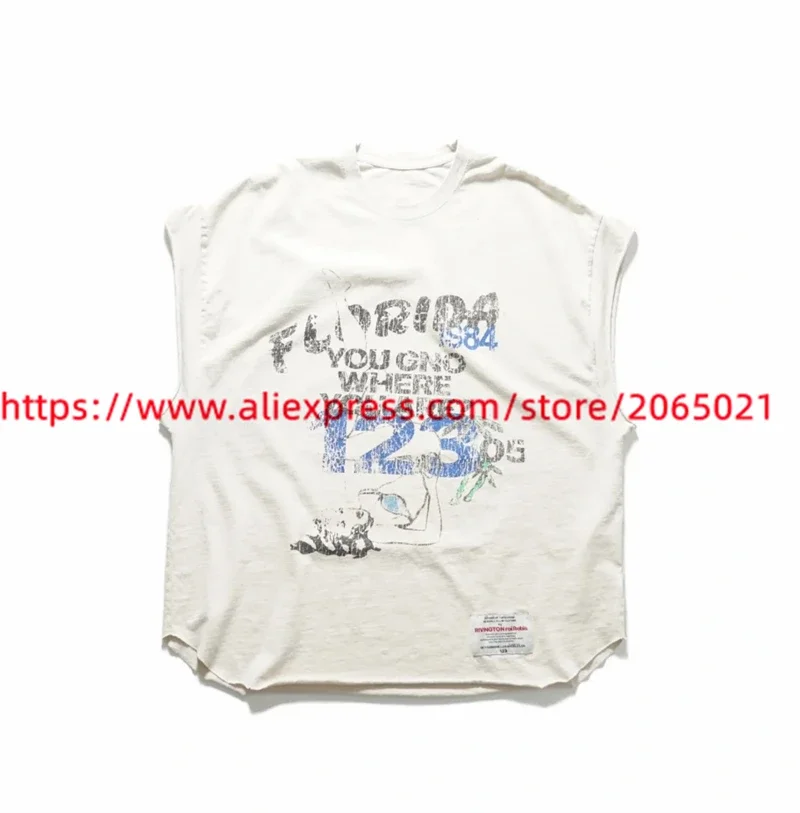 RRR-123 25SS R'CHON Muscle T-shirt Tank Tops Washed Men