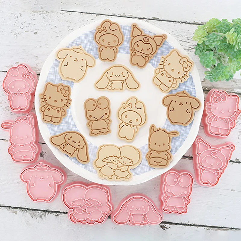 

8 шт./набор, пластиковые 3D формочки для печенья Sanrio Kuromi