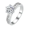 1 Carat Mozanstone Classic S925 Sterling Silver Ring Six Prong Woman Ring Engagement Jewelry 1