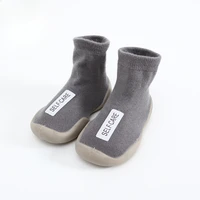 2024 Baby First Shoes Toddler Walker Infant Boys Girls Kids Rubber Soft Sole Floor Barefoot Casual Shoes Knit Booties Anti-Slip 6