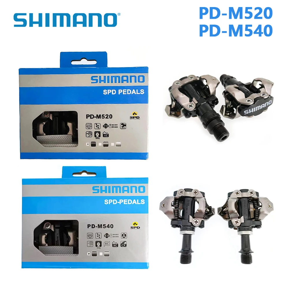 

Shimano SPD DEORE M520 M540 Pedal With SH51 Cleats Mountain Bike Pedal for SLX XT MTB Bicycle Self-locking Pedal Cycling Parts