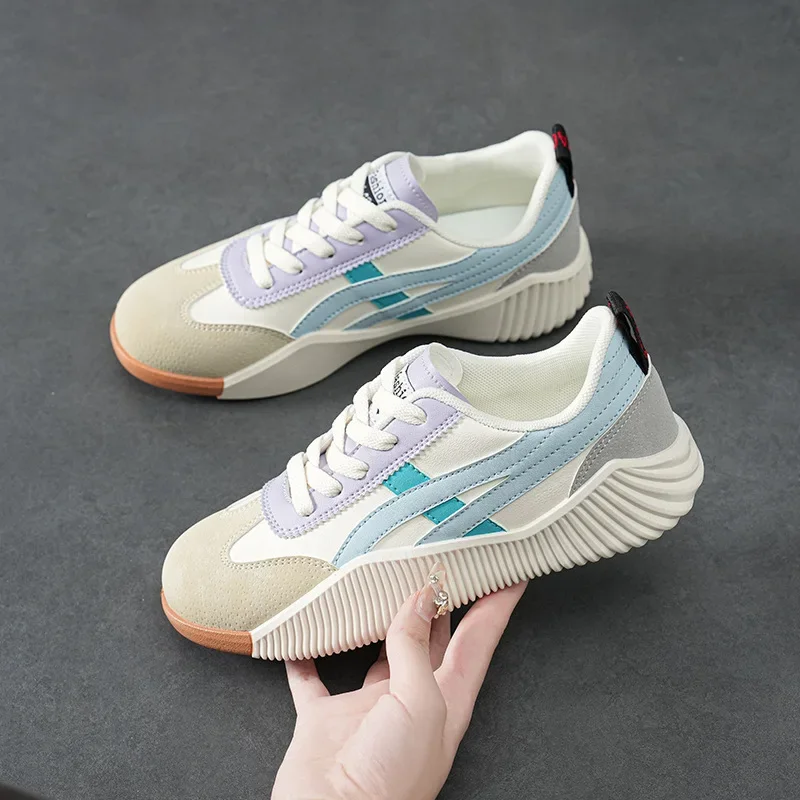 Women's Spring Casual Sports Shoes Women Sneakers Round Toe Platform
