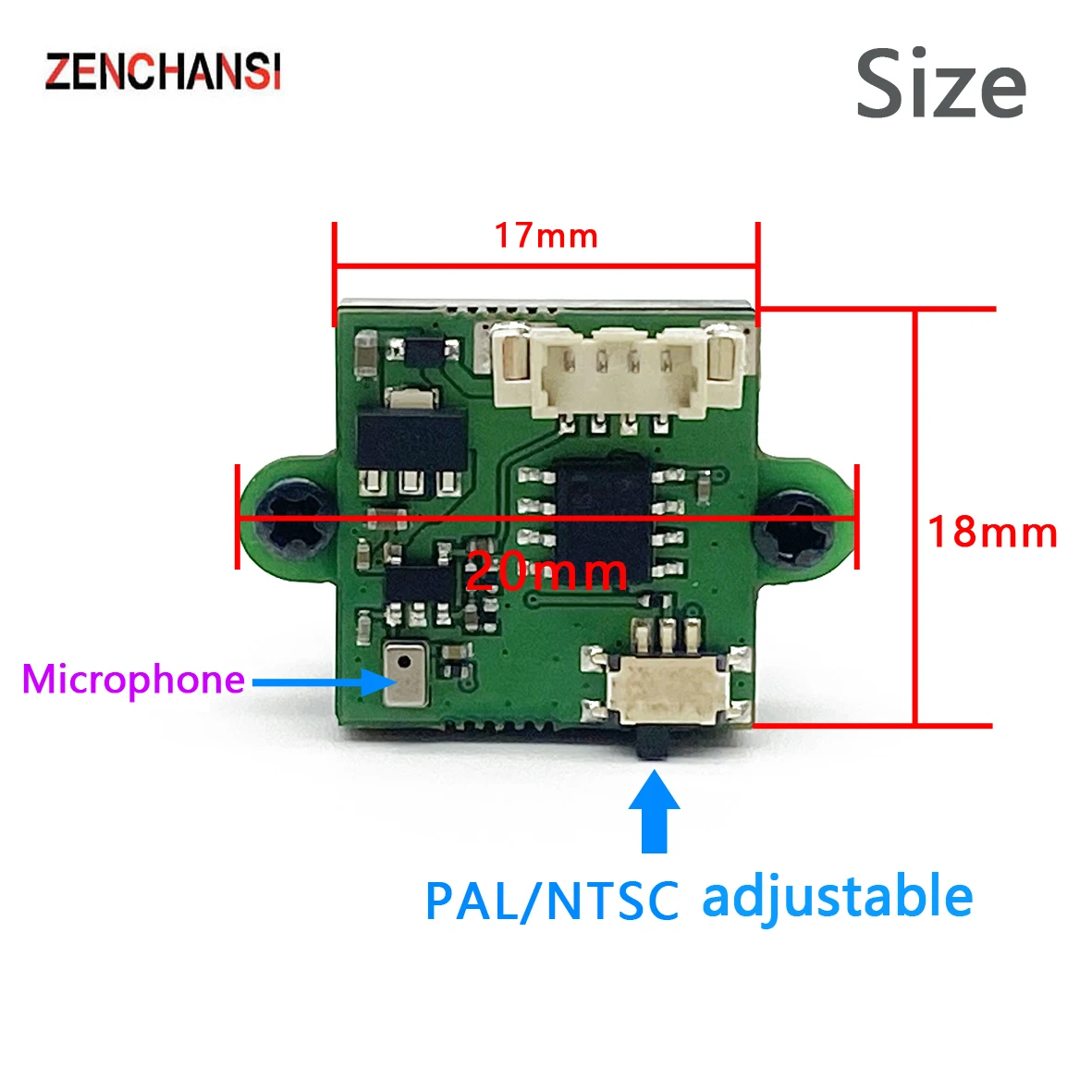 Caméra FPV VTX 180° pour simulateur de vol RC - Faible luminosité