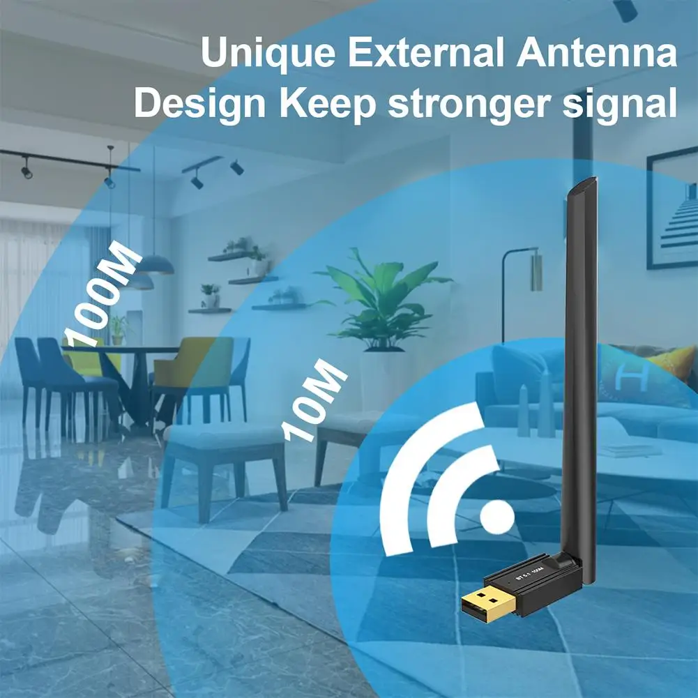 100M USB Bluetooth-compatible 5.3 5.1 Adapter Transmitter 2
