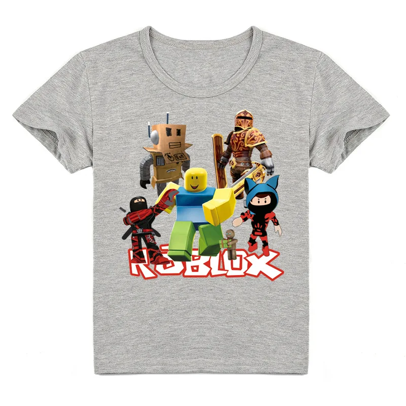 Camiseta bidimensional do jogo ROBLOX 3D, impressão digital, respirável,  gola redonda, manga curta, blusa esportiva, verão