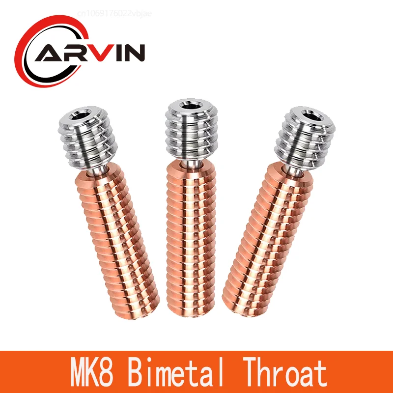 

1PCS MK8 Bimetal Heatbreak TC4 Chrome Zirconium Copper For 3D Printer High Quality MK8 Throat Mini Heat Break M6 *26