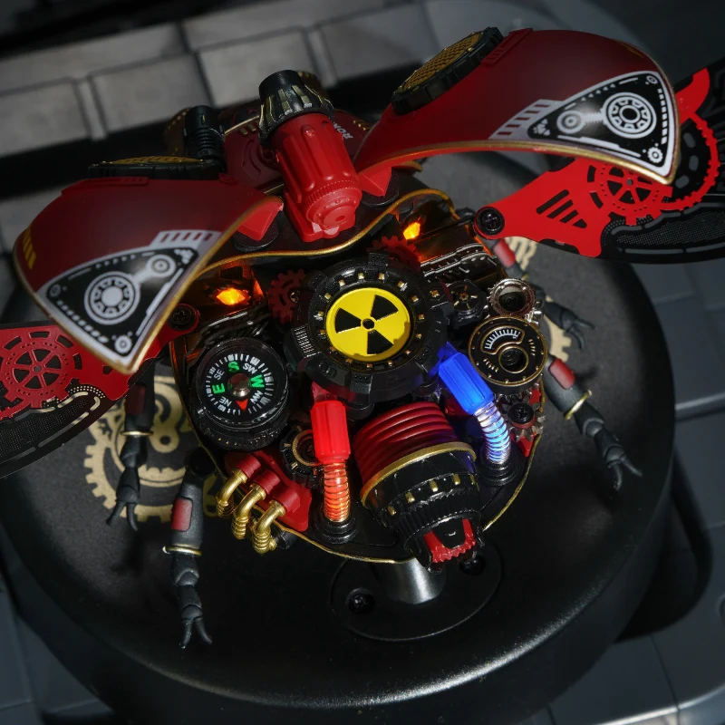 Robotime Rokr Scout Beetle MI02 ABS Metal Punk Style 3D Puzzle Gift for Boys Adults Easy Assembly Mechanical Design DIY Toys 4