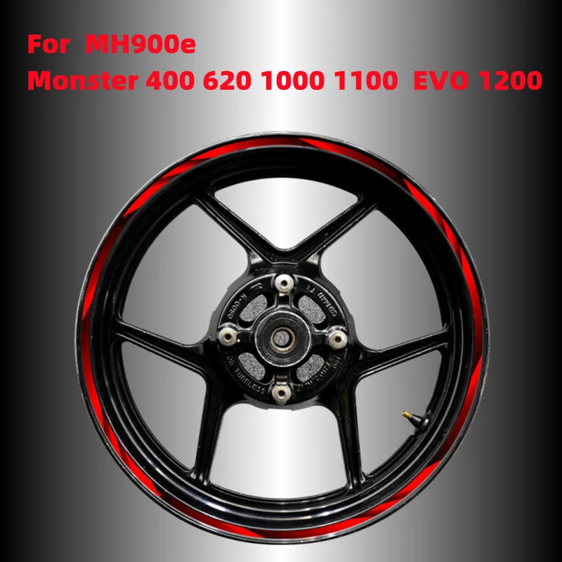 

For Ducati MH900e Monster 400 620 1000 1100 EVO 1200 Monster Motorcycle Accessories Wheel Frame Rim Sticker Decal Stripe17"