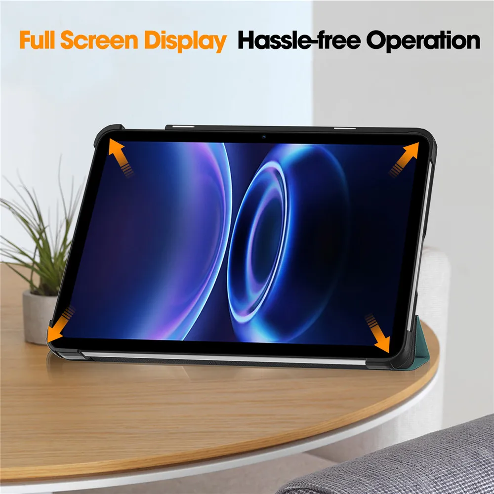 Enhanced Product Title: Premium Leather Folding Stand Smart Tablet Cover with Magnetic Closure - 9.7 Inch