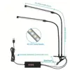 LED Desk Lamp Double/Single Head Reading Table Lamp With Clip Dimmable Brightness For Home Study Office Lighting PC Eye Protect 6