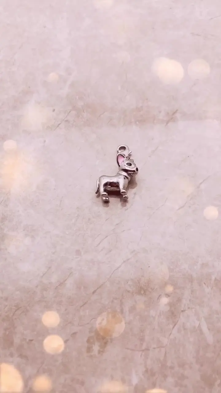 Charm Anhänger Chihuahua Hund - 925 Sterling Silber 11x9mm Mit Karabiner