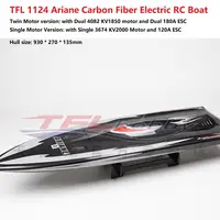 TFL Carbon Fiber /Kevlar 1124 Ariane Electric RC Boat Big Size Professional Speedship with Twin 4082 KV1850 Motor/180A ESC 1