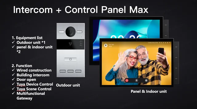 RAISE Tuya Smart Home Control Panel Max 10.1inch Touch Screen with Bluetooth Zigbee Hub Built-in Building Intercom Compatible 2
