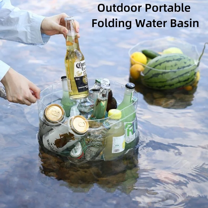 

Portable Foldable Water Basin Travel Outdoor Business Trip Wash Basin Wash Laundry Basin Large Storage Bucket Camping