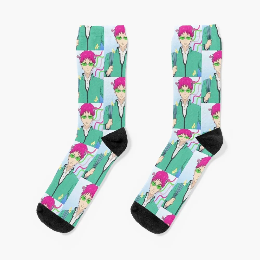 

Saiki K anime. Socks Climbing happy Men's Socks Women's