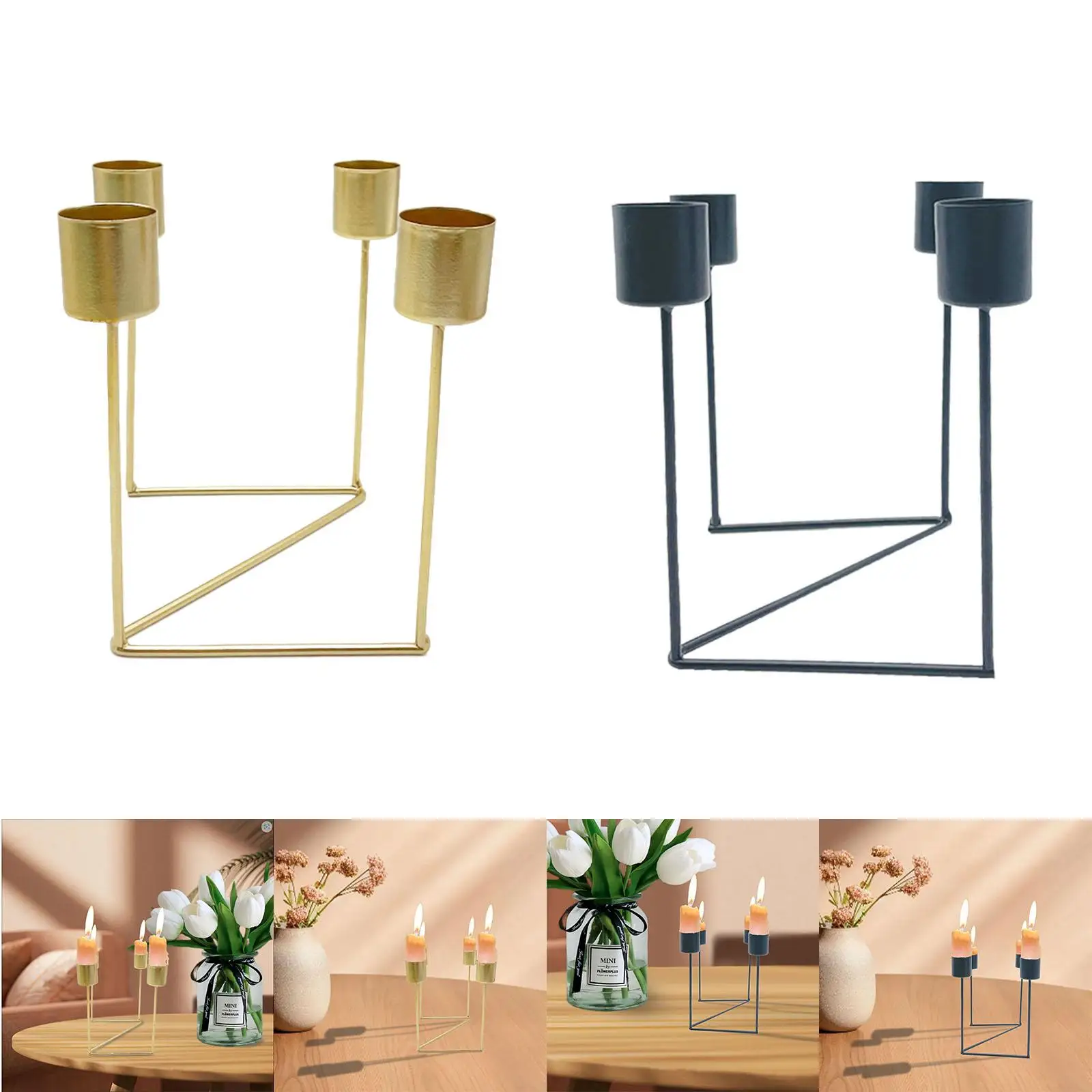 Candle Holder Romantic Decorative Candlestick Holder Table Decor Candelabra for Home Decor Table Party Anniversary Wedding