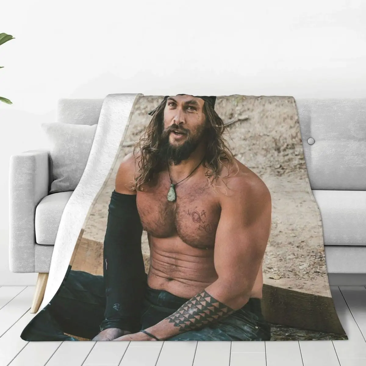 Jason Momoa Blankets Flannel Summer Movie Actor Breathable Super Soft