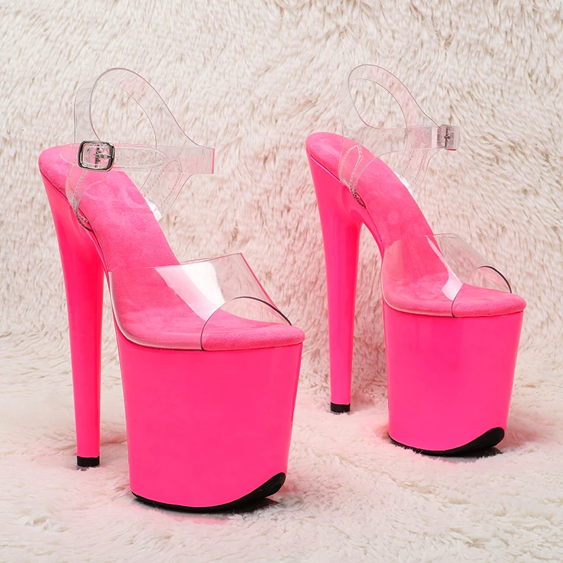 

Leecabe 8Inch/20cm PVC Upper Platform Sandals party High Heels Shoes Pole Dancing Shoes