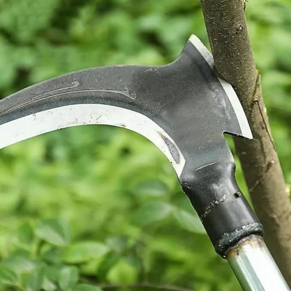 1PC High Manganese Steel Double Scythe Grass Sickle Multi Functional Outdoor Agricultural Tool weeding tool