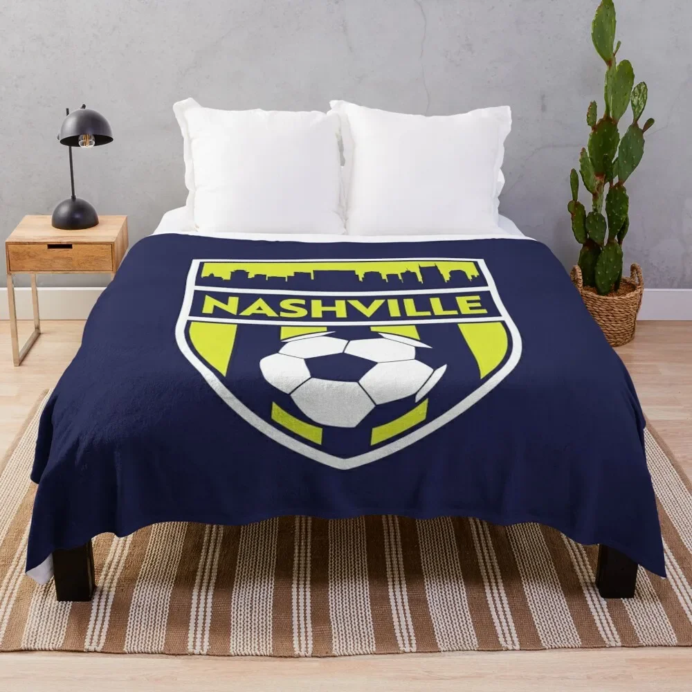 

Nashville Soccer Team SC Futbol Club Fan Throw Blanket Travel sofa bed Softest Comforter Blankets