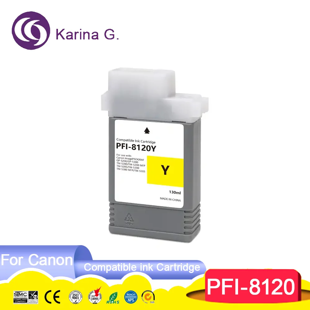 130ML/Pcs PFI-8120 Compatible Ink Cartridge With Pigment Ink For TM 5200 5205 5