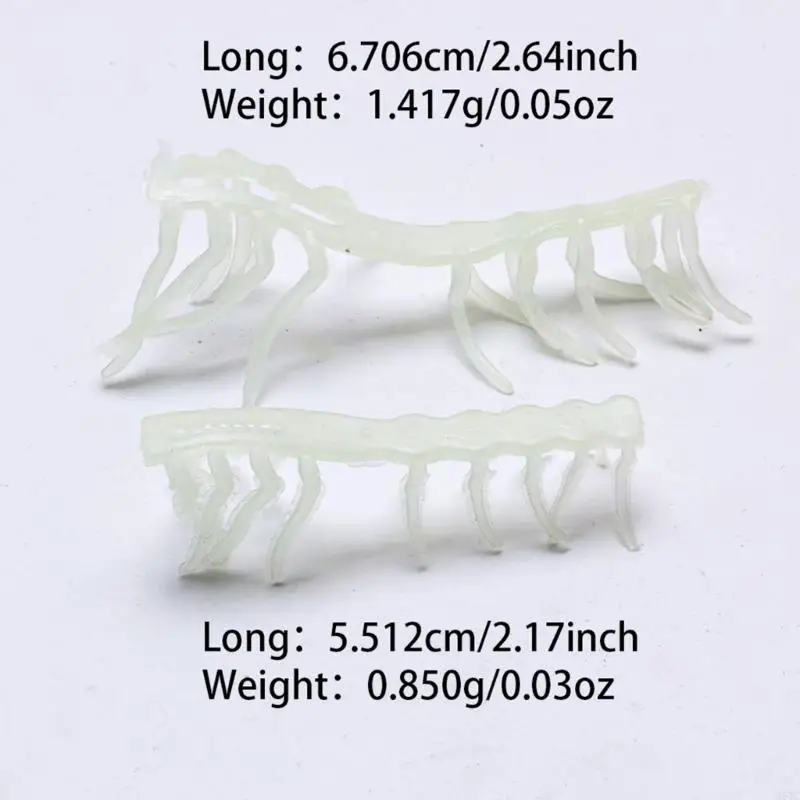 M5TC 10Pcs Glowing Simulation Prawns Shrimp Fishing Lures Baits Silicone Swim Shrimp Lures Baits Floating Sinking Set