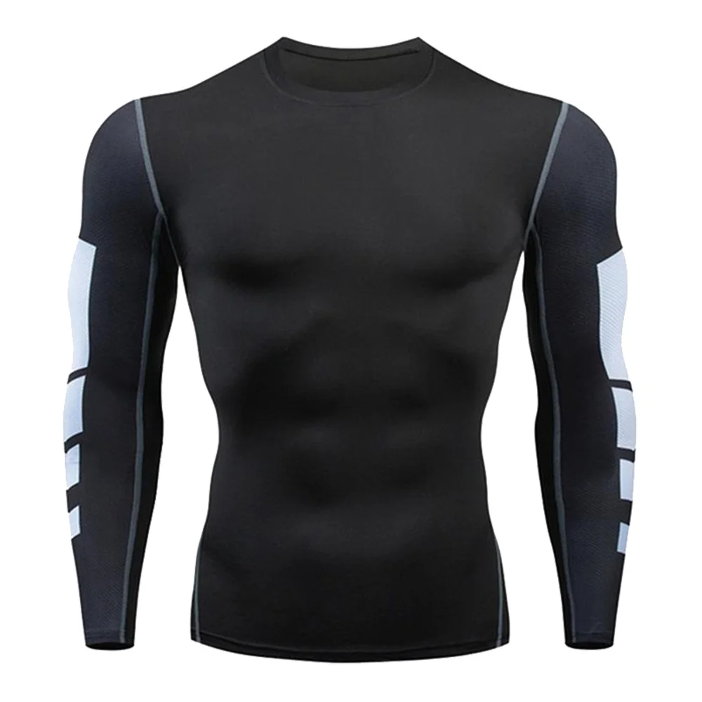 Compression Shirt Quick Dry Motorcycle Tight T-Shirt Men Gym Fitness T Mens Long Sleeve Summer Boxing Jersey Rashguard