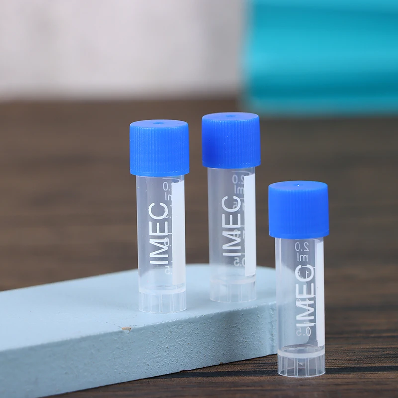 1.8ml(2ml) Plastic Graduated Cryovial Plastic Test Tube Freezing Tube Sample Cold Storage Tubes With Screw Cap 50Pcs