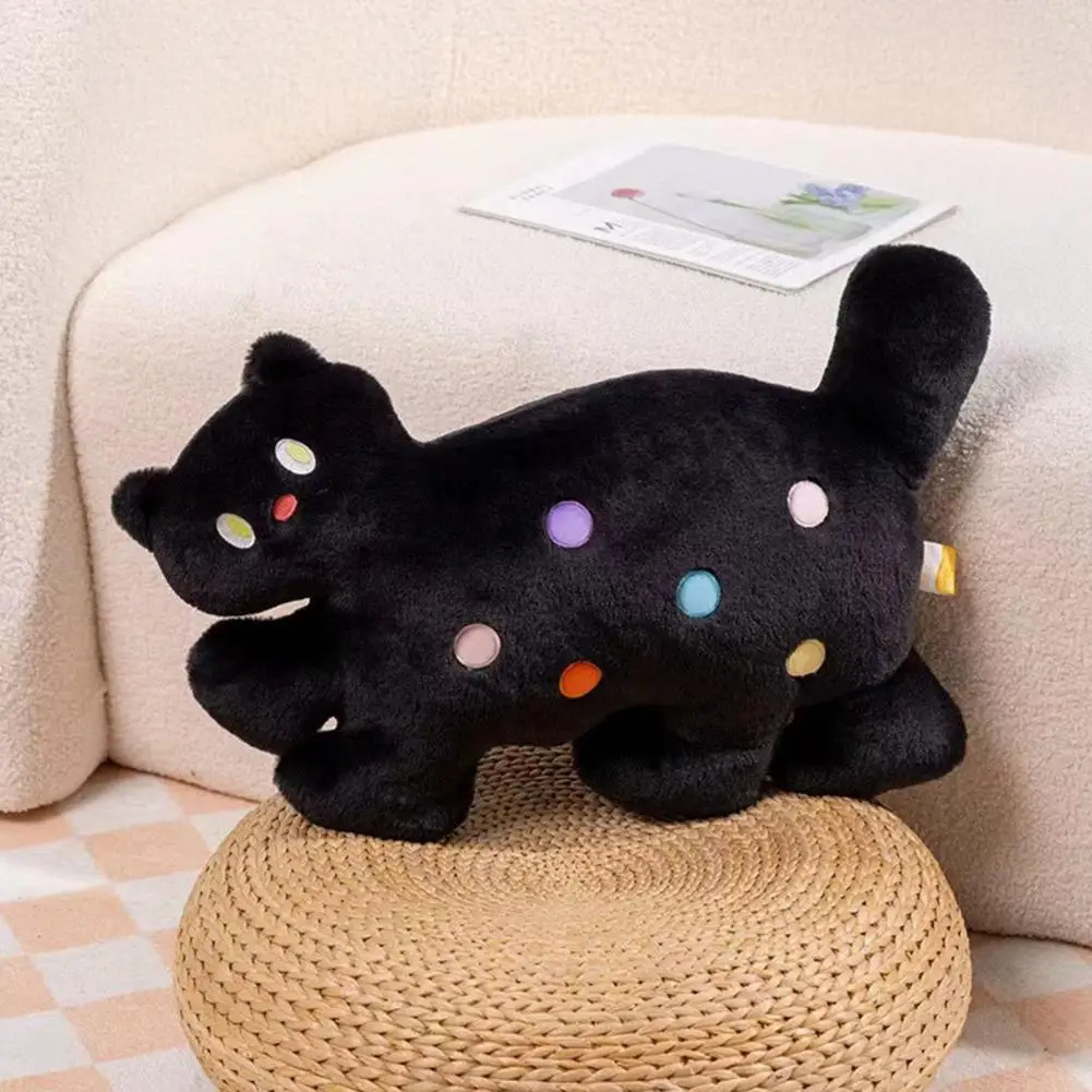 

Мягкая игрушка, красочная мультяшная кошка в горошек, плюшевая кукла, мягкая игрушка для мальчиков и девочек, подарок на диван, украшение, пушистая игрушка-Кот