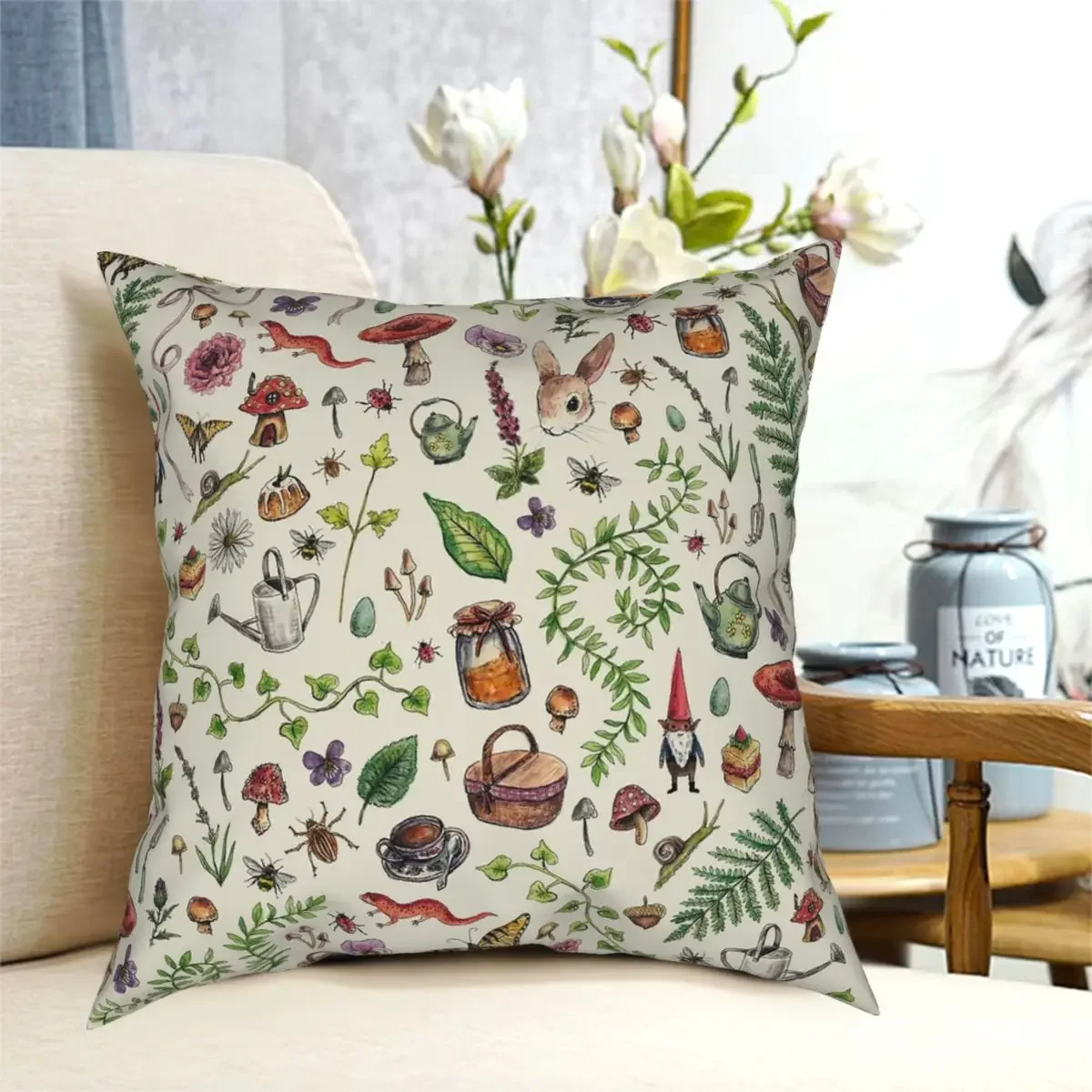 1pc green plants cushion cover green leaves decorative cover cushion sofa case throw tropical pillowcase plant pillow w6t3 Cottagecore Light Green Square Pillowcase Creative Zip Decorative Throw Pillow Case Room Cushion Cover 18*18 inch