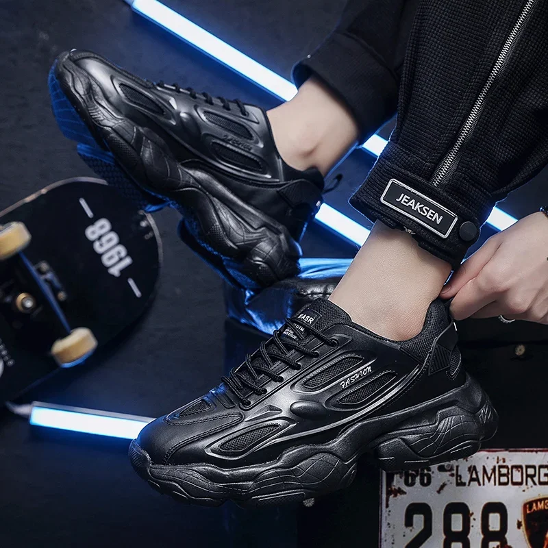 

Chunky Sneakers Fashion Men Shoes Brand White Male Casual Shoes Autumn Platform Vulcanized Shoes Zapato Para Hombre