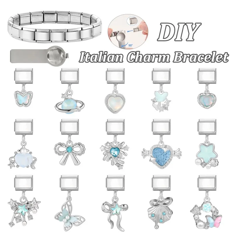 Dreamy Butterfly Bow Bracelet with Italian Charm for Girls DIY Jewelry