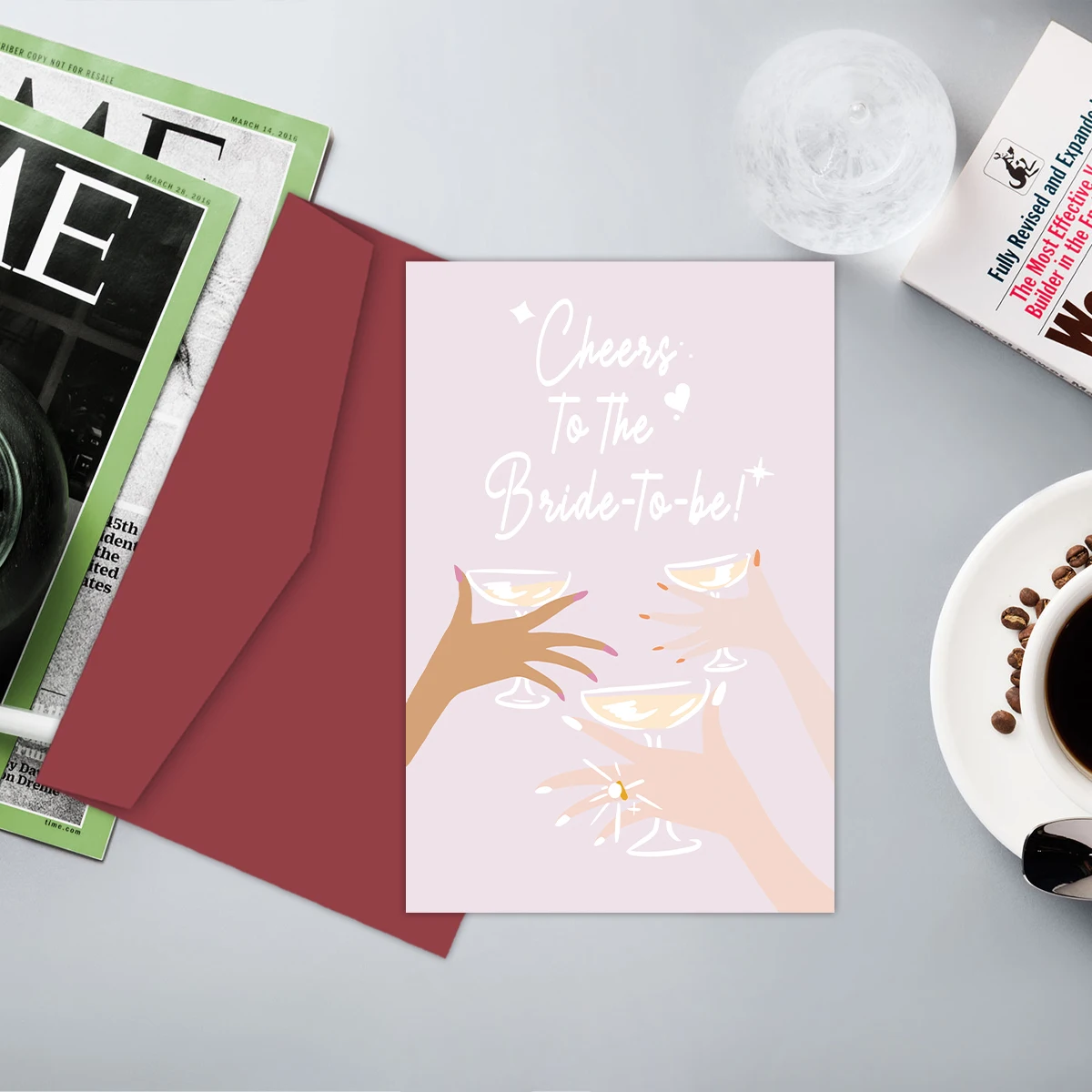 1PC Sweet Bridal Shower Card Funny Engagement Card For Her Wedding Congratulations Card Cheers To The Bride To Be Funny Gifts greeting cards