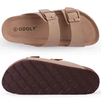 Comwarm Classic Cork Slippers For Women New Fashion Suede Flats Sandals Summer Couple Beach Slides Shoes With Adjustable Buckle - Image 4