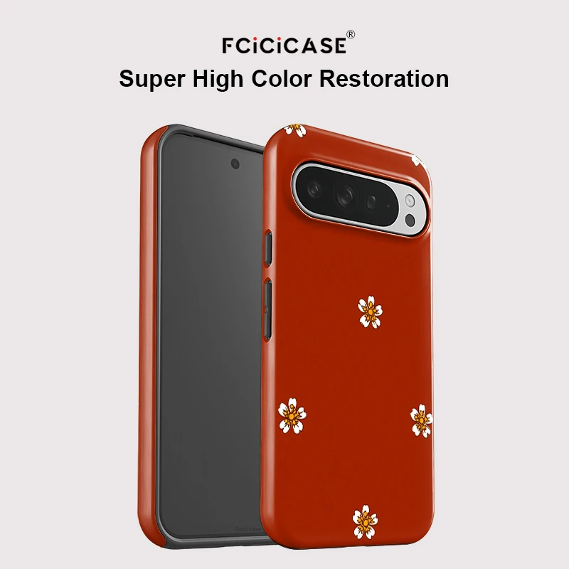 Cute Little Flower Print Double-Layer Phone Case by Fcicicase