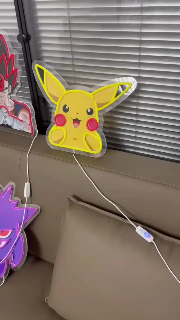 ポケットモンスター ピカチュウ ネオンライト 照明 アクリル