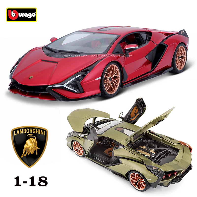 Bburago 1:18 Scale Lamborghini Sian FKP 37 Alloy Luxury Vehicle