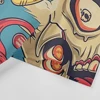 Creative Skull Cartoon For Halloween Printed New Hawaiian Shirt Men Casual Short Sleeve Tops Plus Size Summer Shirts 6