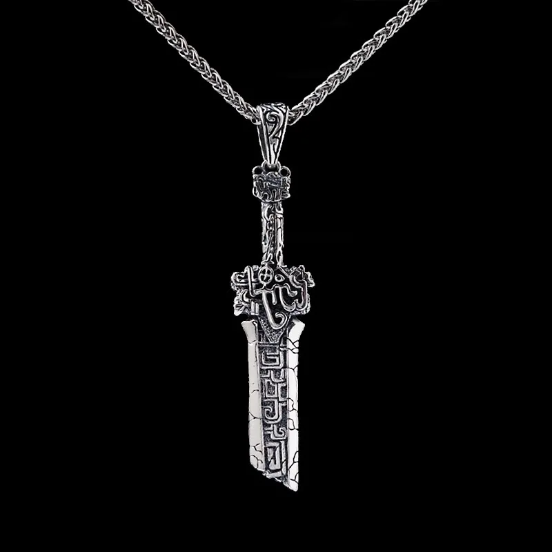 2021 Nuova Collana Retrò Per Ciondolo Spada Rotta Incrinata Da Uomo Design Creativo Moda Regalo Gioielli Punk