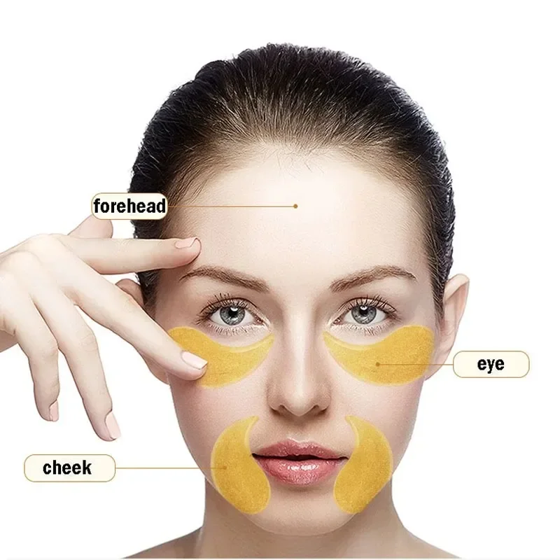 60pcs Gold Crystal Collagen Eye Masks Moisturizing Firming Gel Patches for Anti-Aging Dark Circles Eye Skin Care 6