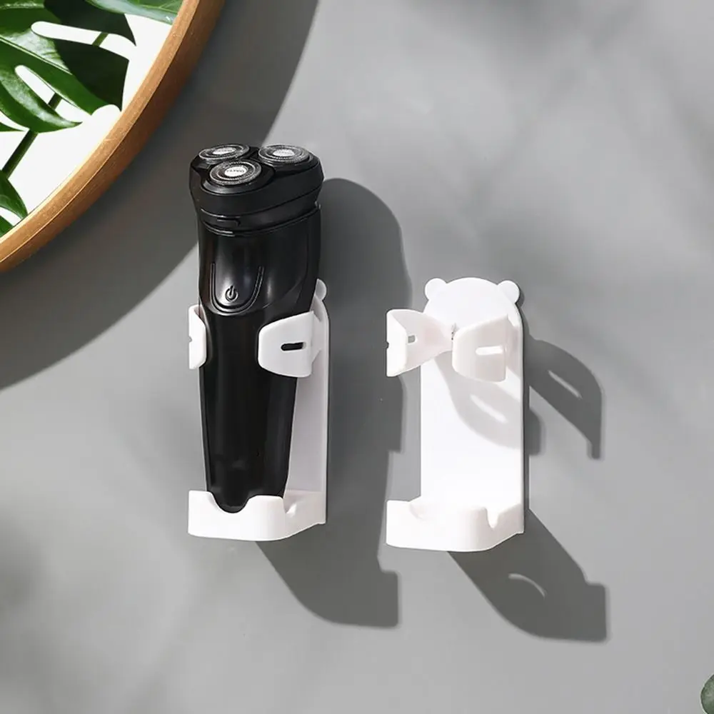 Plastic Wall Mounted Razor Rack Self-Adhesive Non Perforated Razor Holder Electric Toothbrush Holder