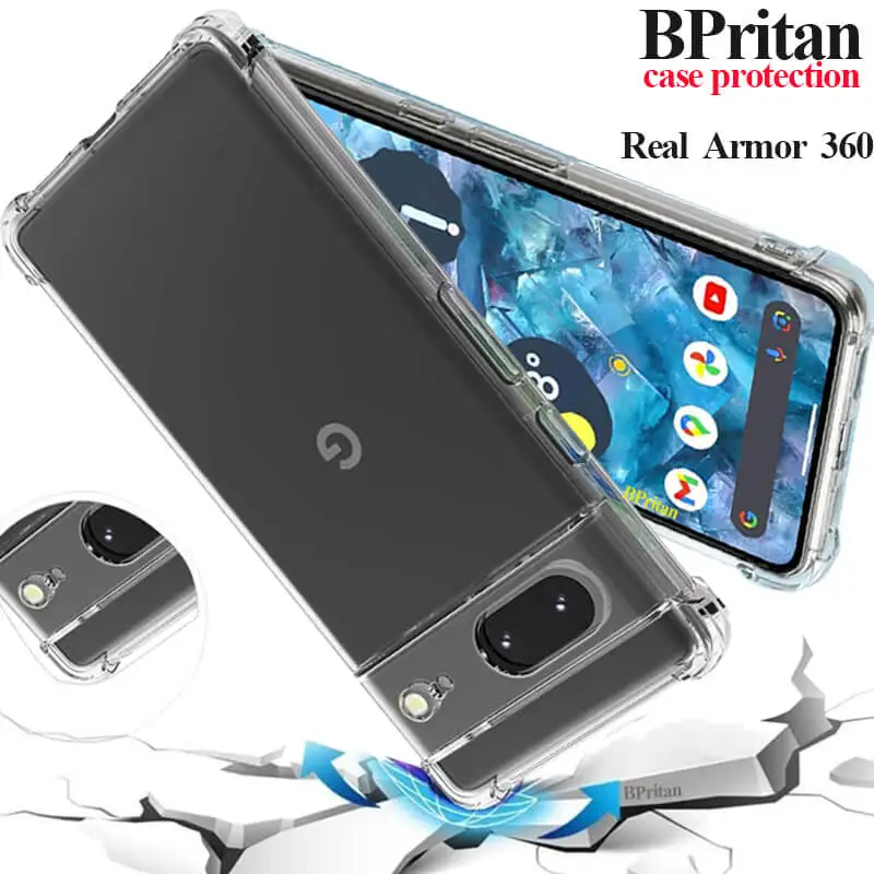 Funda Antigólpe Para Pixel 8 Carcasa Trasera Transparente Para Pixel 8 Pro Fundas De Teléfono Google Pixel 7 7A 6 6A Pixel8 Pro Funda De Silicona Dura
