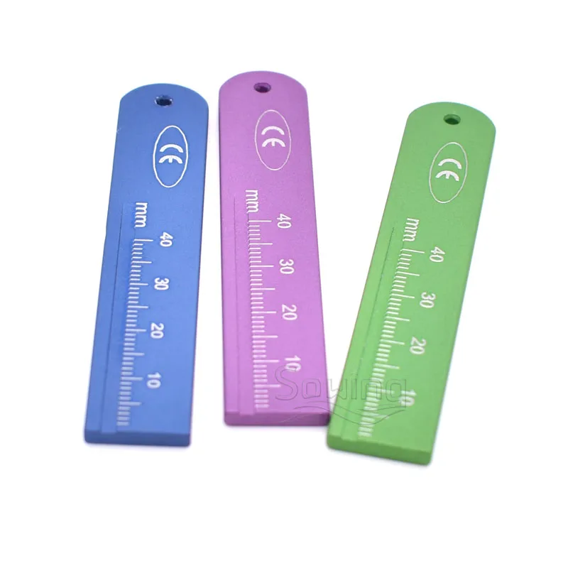 

1Pc Colorful Aluminium Dental Endo Rulers Span Measure Scale Endodontic Finger Rulers Dentist Tools Materials
