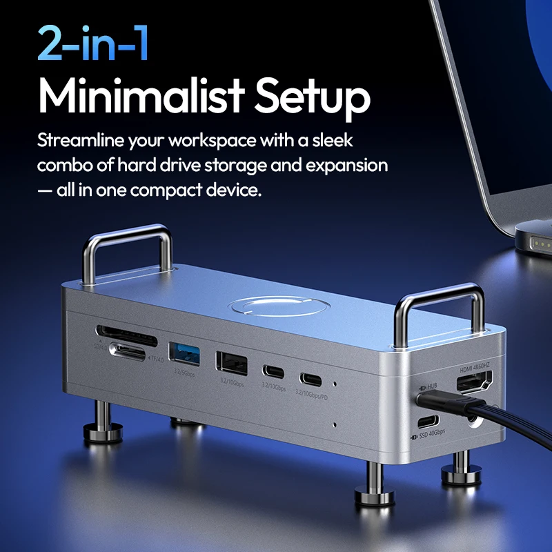 分配器・切替器 Ulanzi QT03 Ulanzi QT03 Docking Station with SSD Enclosure 2-in-1