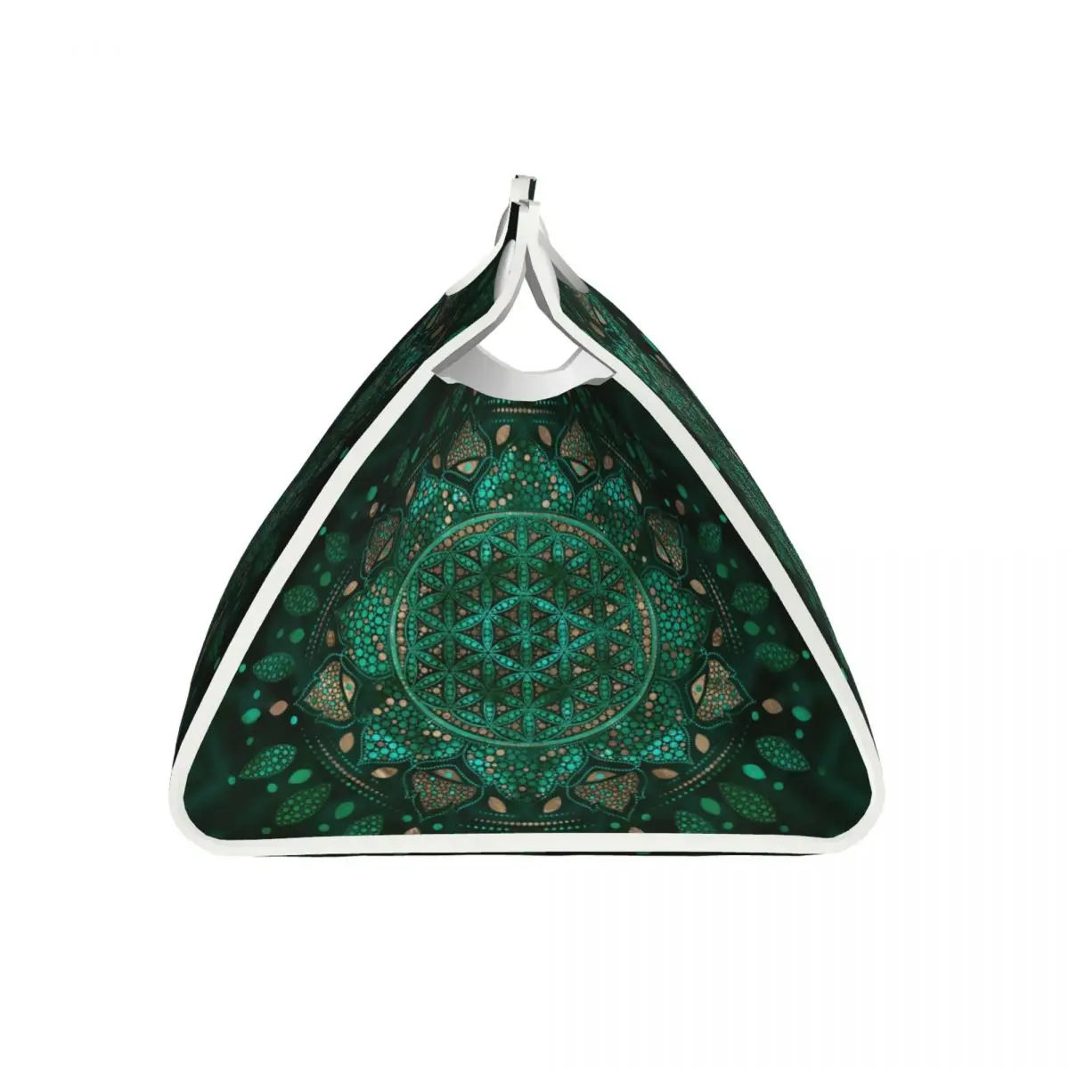 Custom Flower Of Life Dot Art Facial Tissue Box Cover Rectangular Mandala Geometric Pattern PU Leather Tissue Box Holder for Car 3